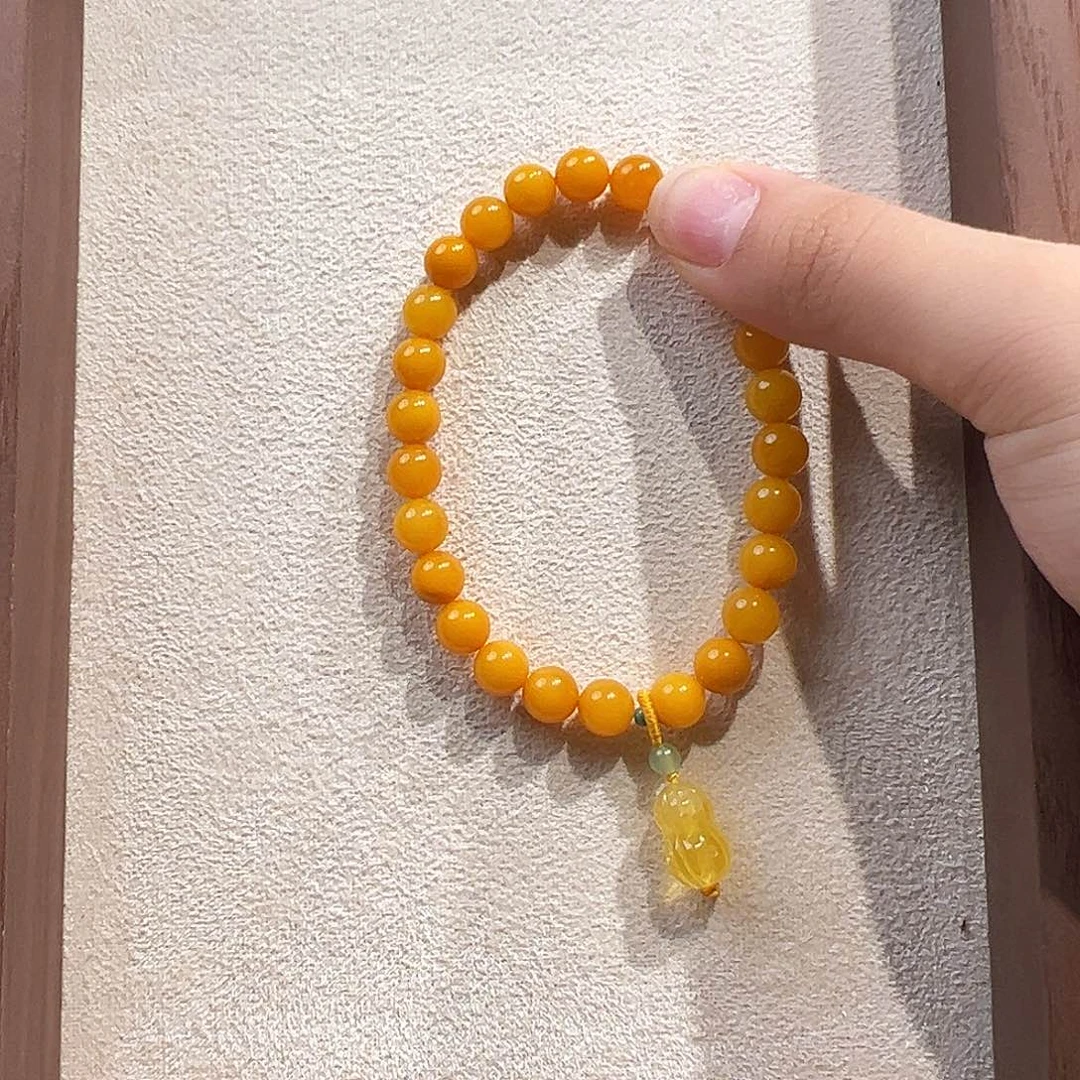 未镶嵌蜜蜡手链7.2mm蜜蜡手串