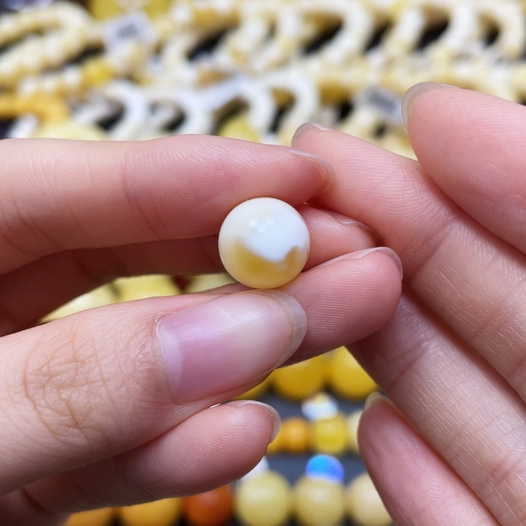 未镶嵌蜜蜡裸石圆珠11.2mm