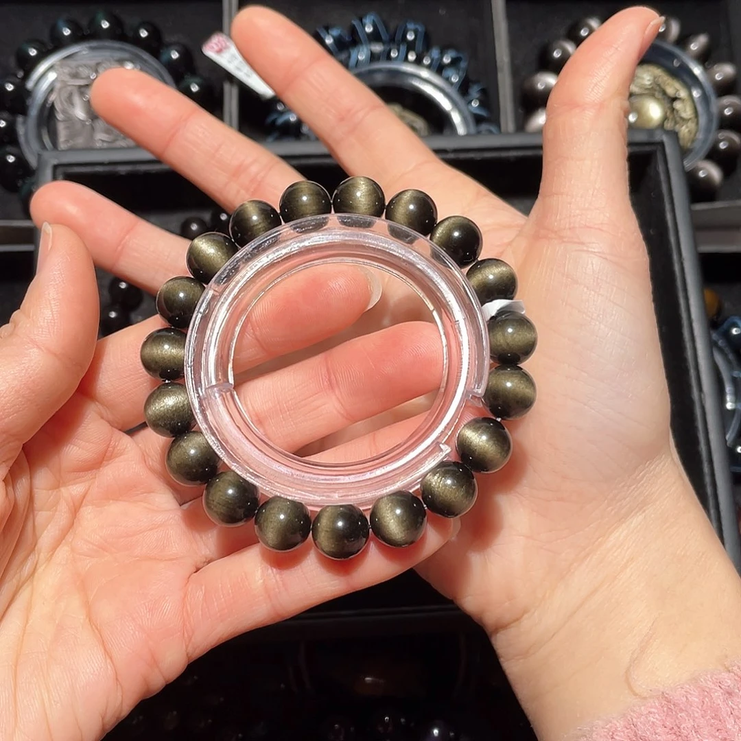 黑曜岩手链未镶嵌?***柚