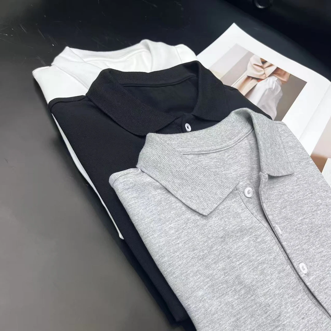 韩系新款2025夏季简约时尚气质百搭Polo领短袖T恤H6484