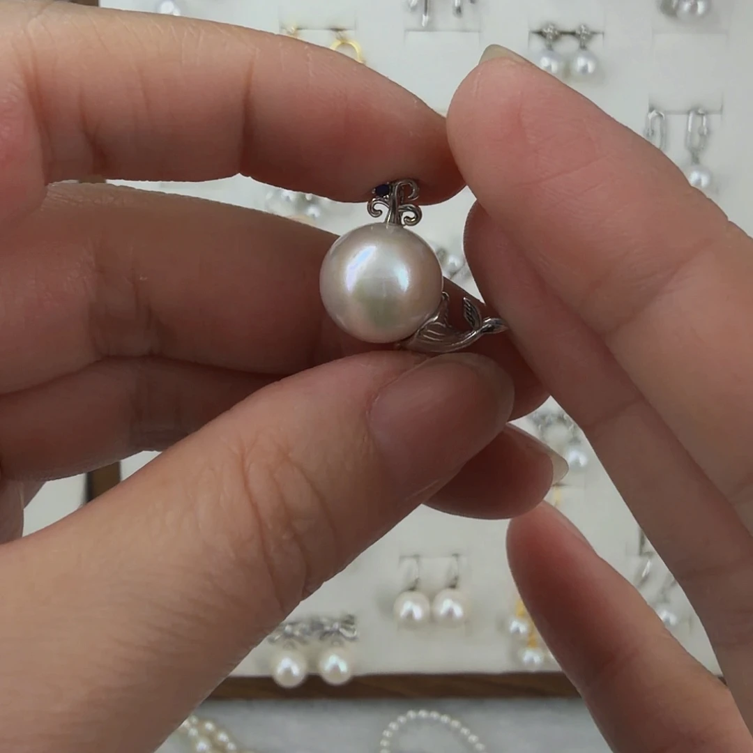 耳饰淡水珍珠银S925镶嵌