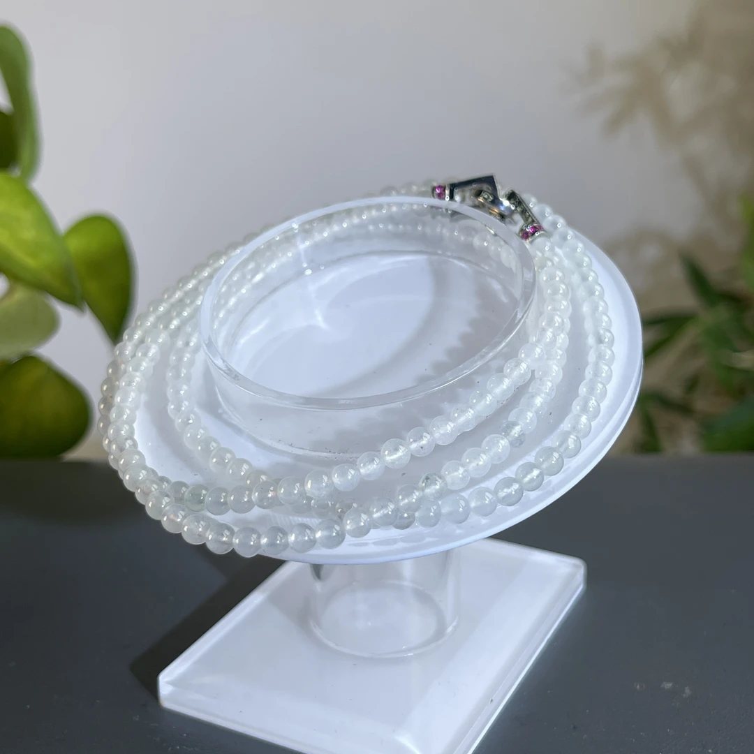 JTB17-83 天然缅甸翡翠A货 翡翠珠链（含配饰）