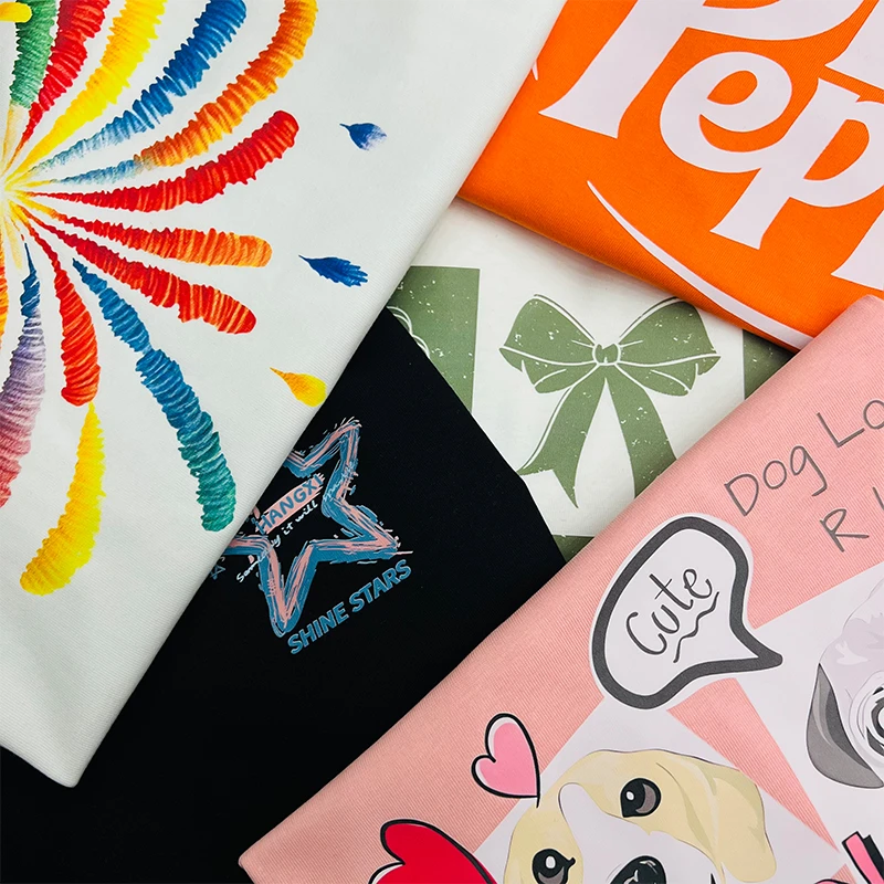 【编码A262-A323】夏季宽松纯棉中长款印花圆领短袖T恤衫女佐朗格奴