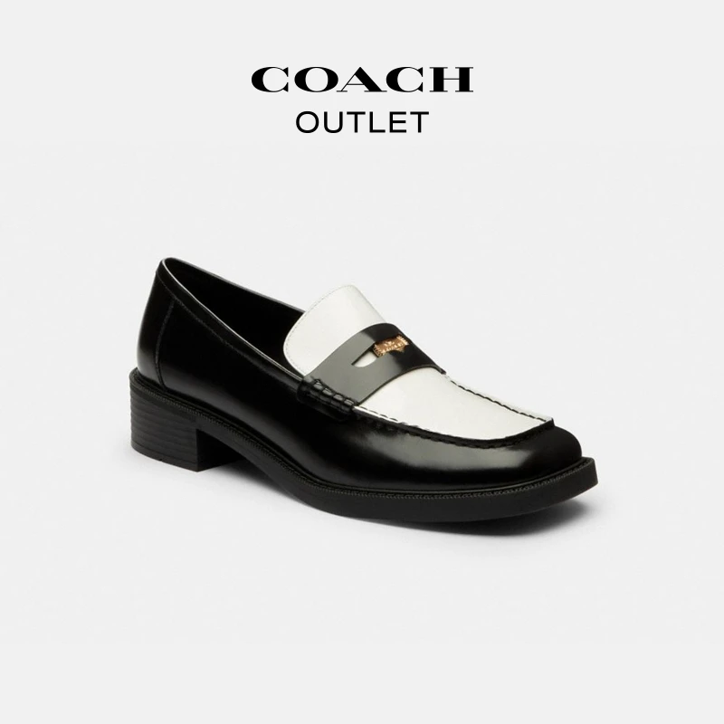 COACH/蔻驰 女士时尚休闲女鞋方头乐福鞋 百搭皮鞋商务通勤