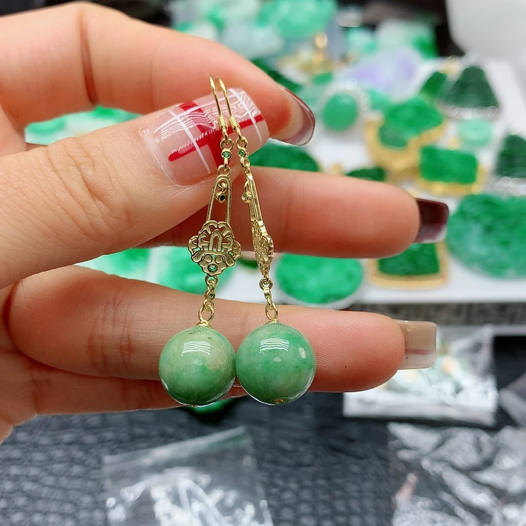 【闪购商品】翡翠耳饰银S925镶嵌，