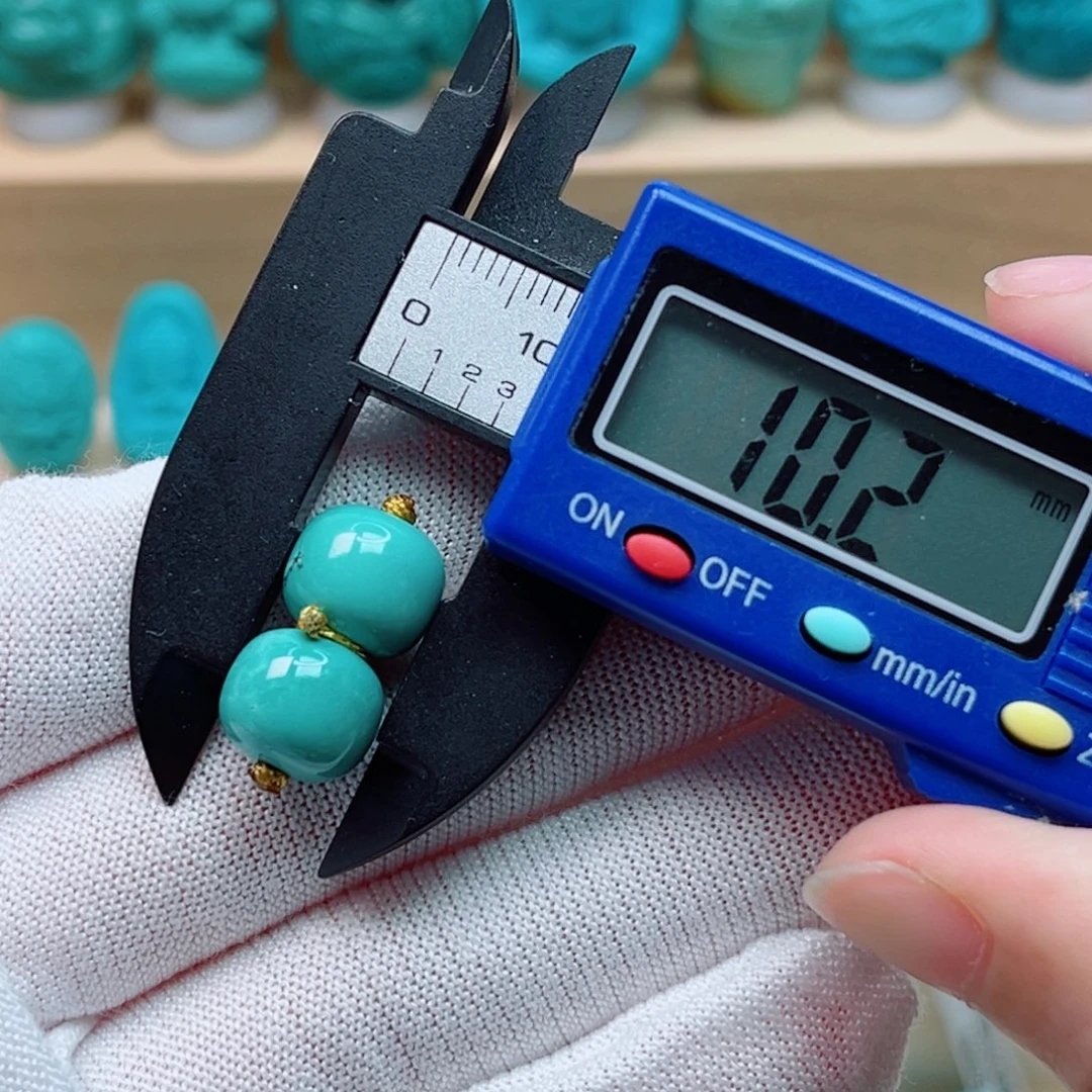 绿松石未镶嵌老型对珠