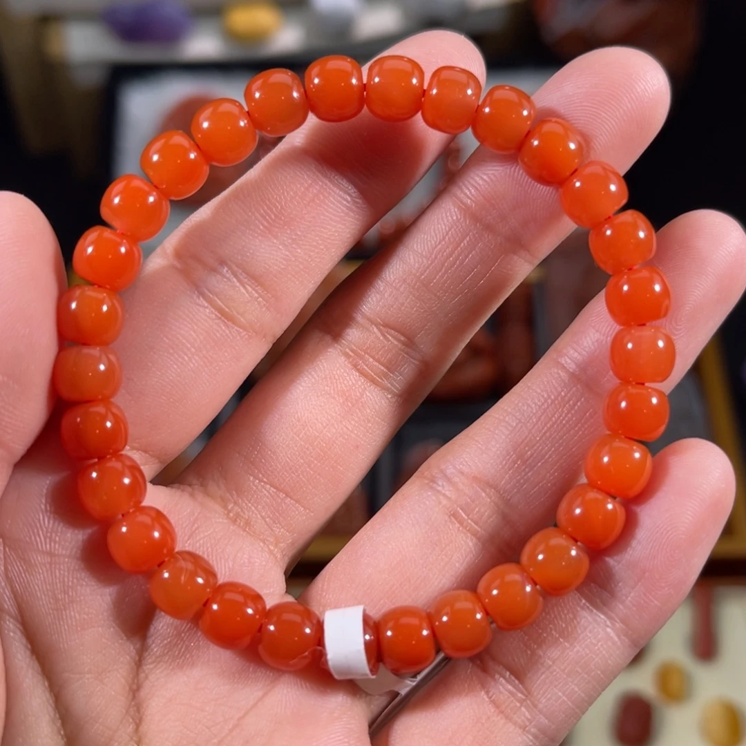 南红玛瑙未镶嵌老型手串7左右