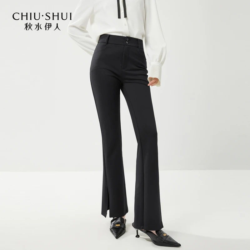 秋水伊人简约时尚休闲裤2025年春季新款慵懒风裤子625101A080171
