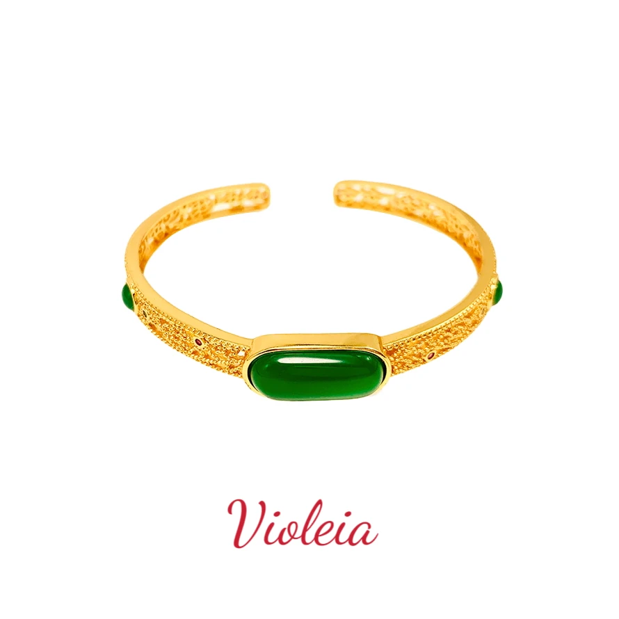 铜合金手镯 【祥云如意】Violeia 蔚莱雅 复古中式手镯~XM091