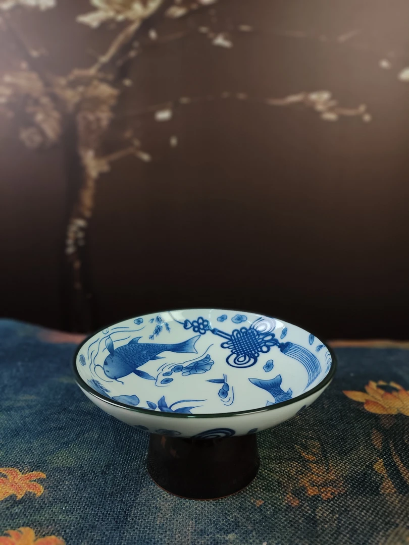 D241-青花双鱼果盘FQ