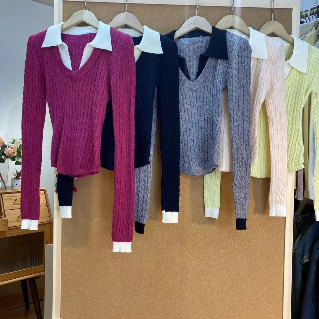 【练习生】 拼接假两件修身显瘦上衣女装12113