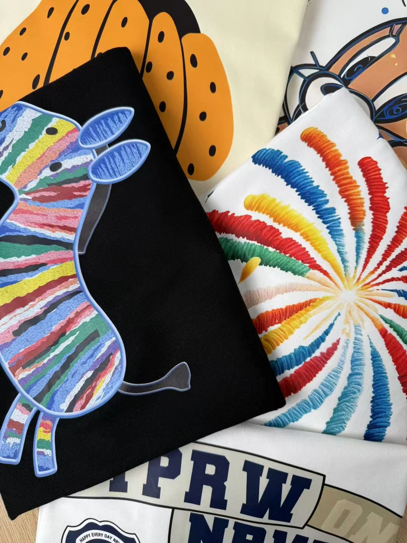 【沐沐2】韩版秋冬修身型T恤通用复古卡通印花网红加绒加厚打底