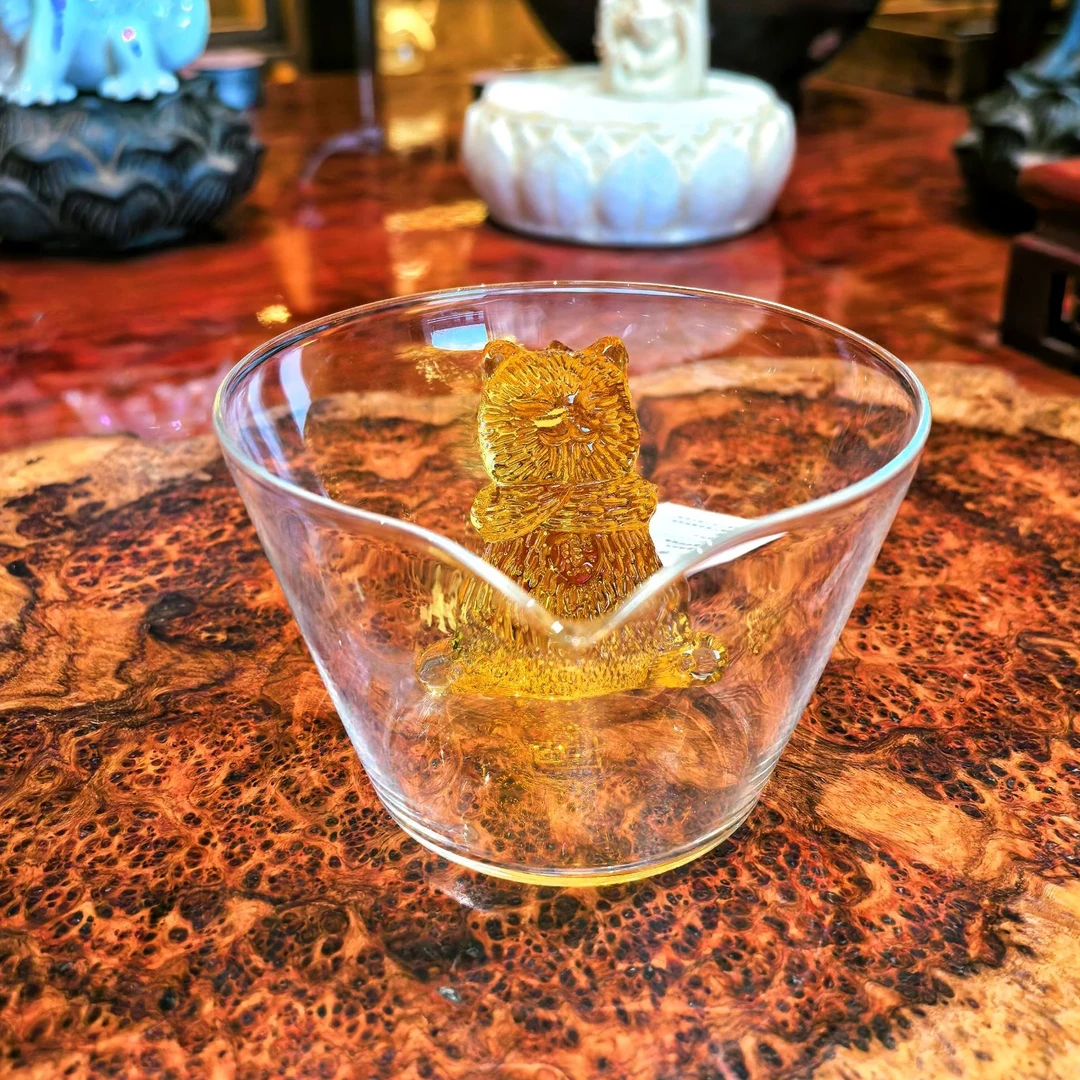 【东芳礼序】晶焱-招财猫公杯纯手工个性耐热耐高温手工绿茶杯家用
