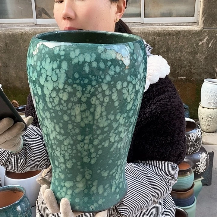 紫砂花盆正品口18高32