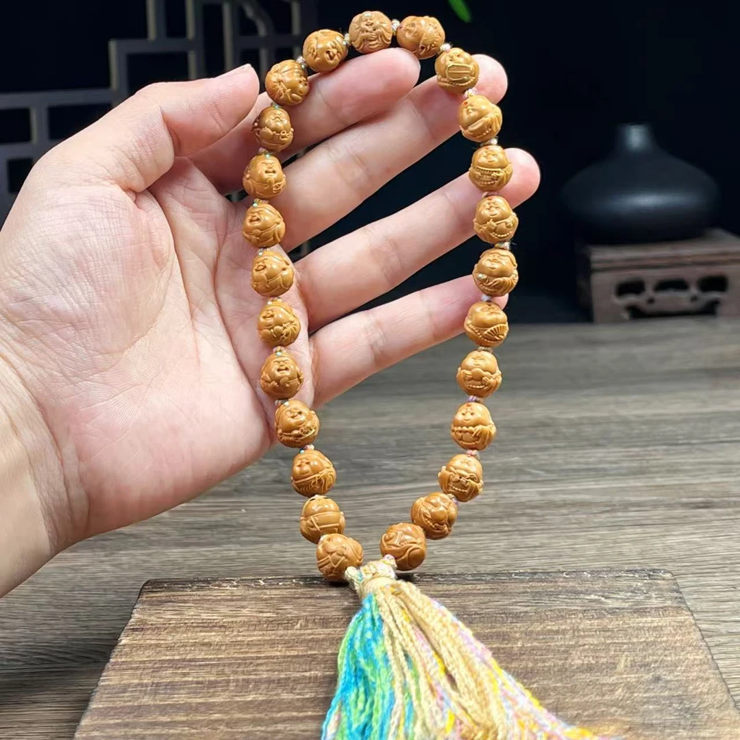 猴头核桃 1.1小可爱财迷满镶嵌流苏款  文玩手持
