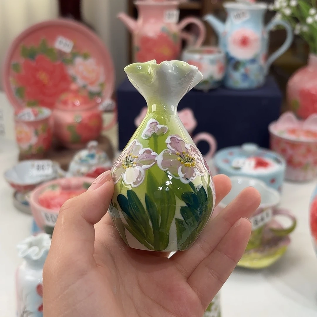 景德镇手绘高温釉下彩陶瓷茶具