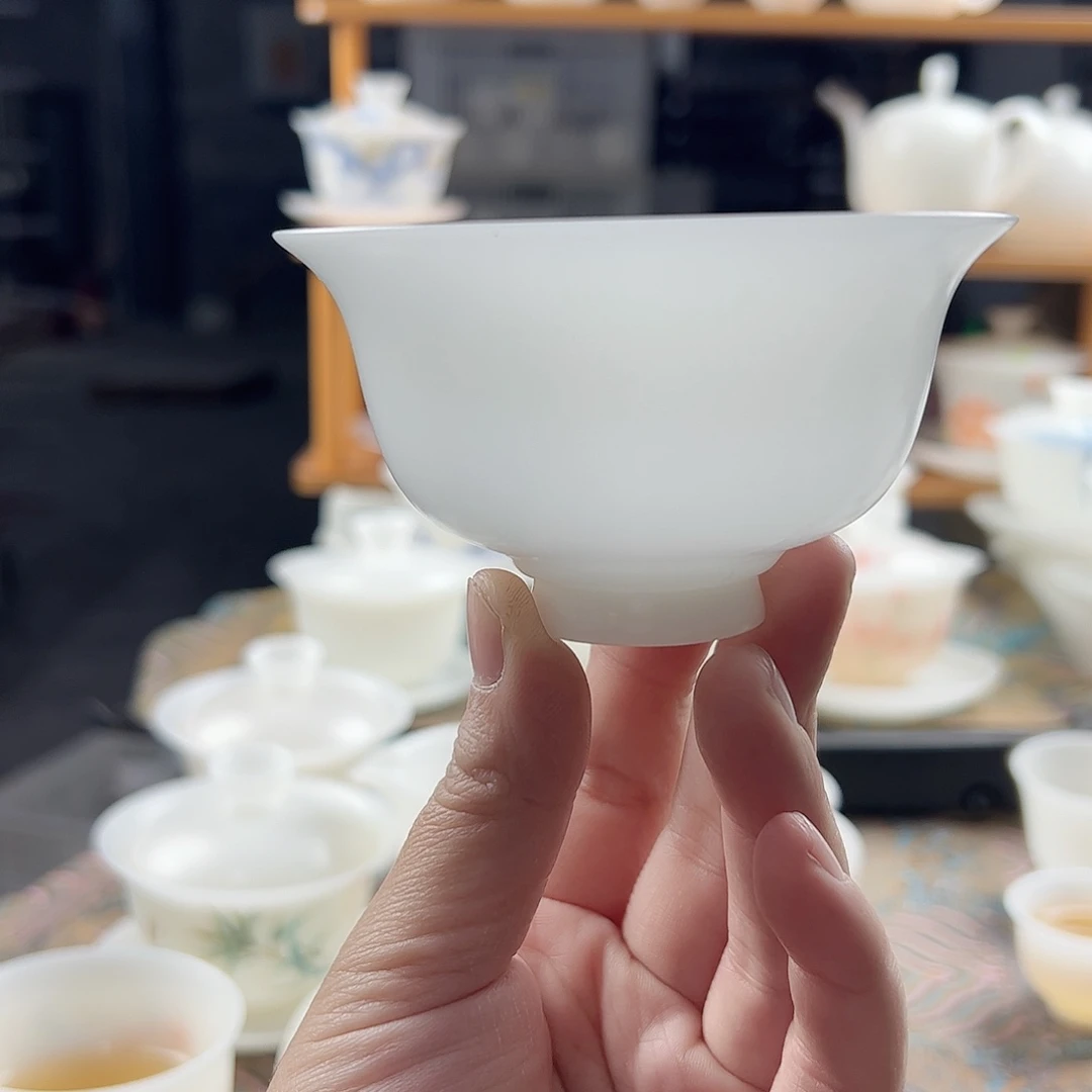 素烧璞玉仿古永乐压手杯130ml