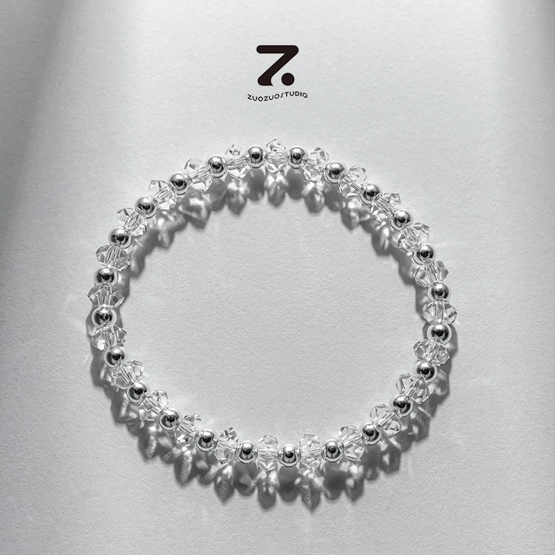 925银手链 【清空】2025新款爆款清凉夏天百搭切割晶晶透亮银手链