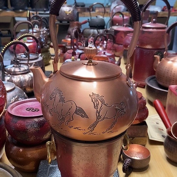 纯手工制作紫铜铜OMG壶