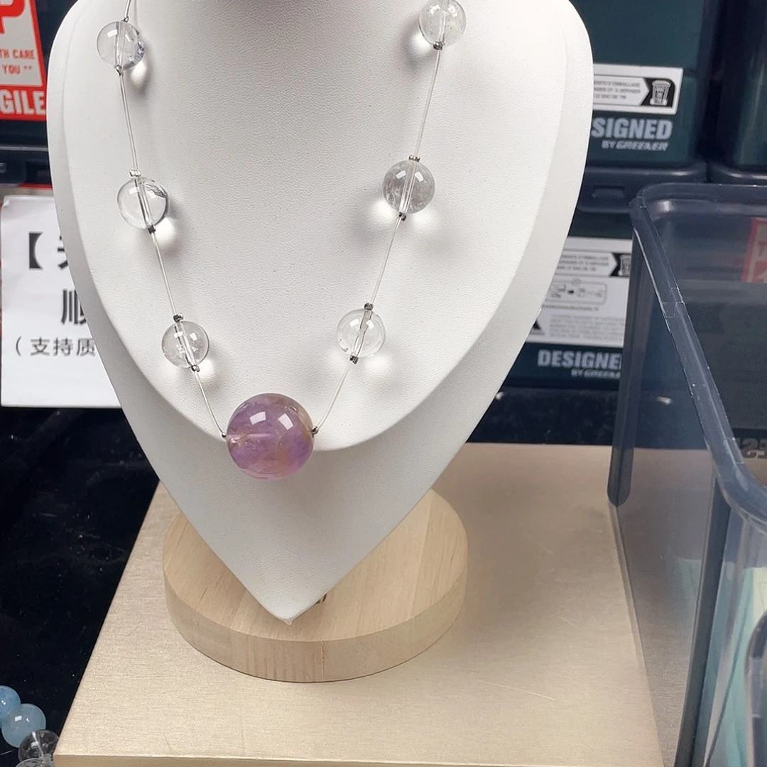 银S925镶嵌手链烟晶