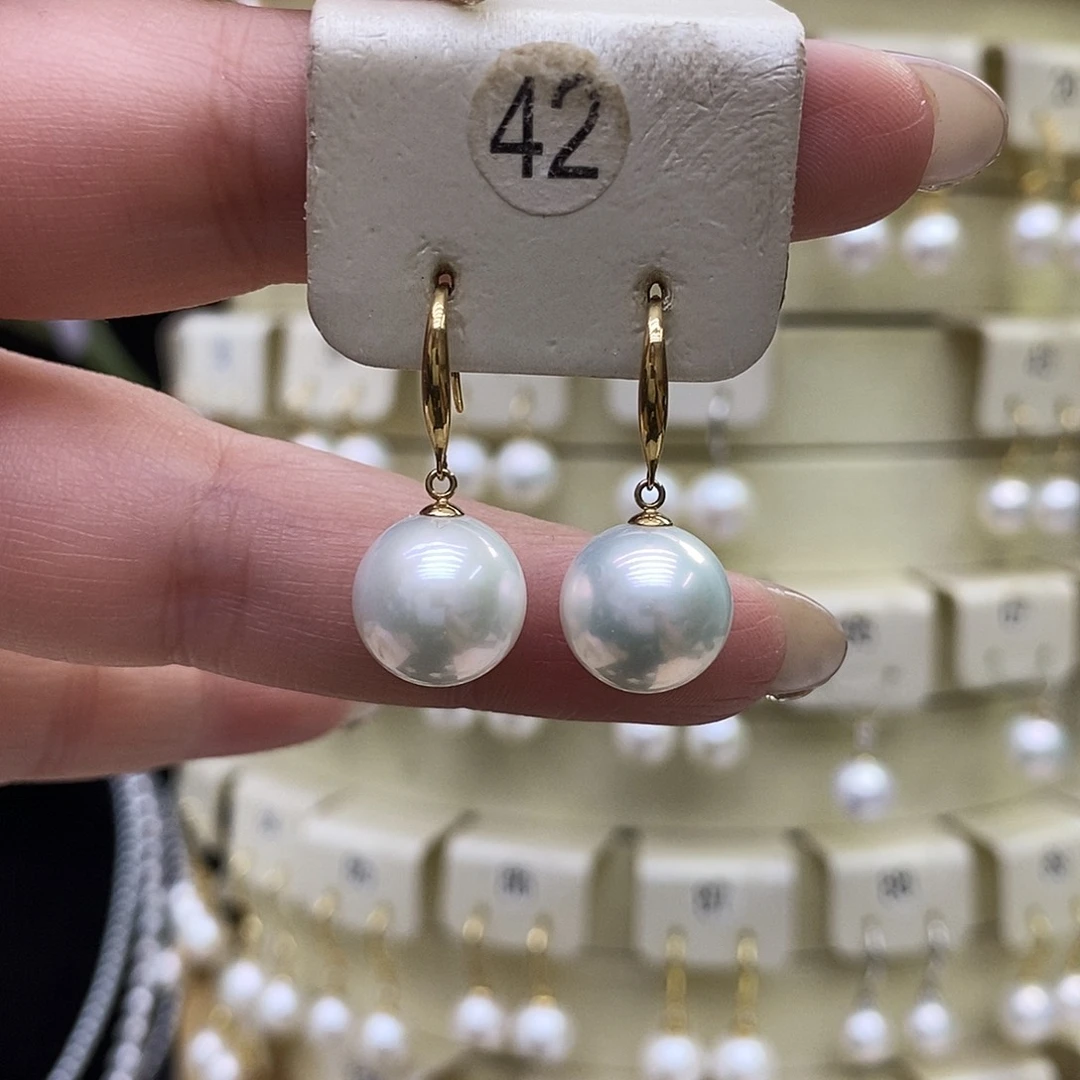 18K金镶嵌耳饰淡水珍珠