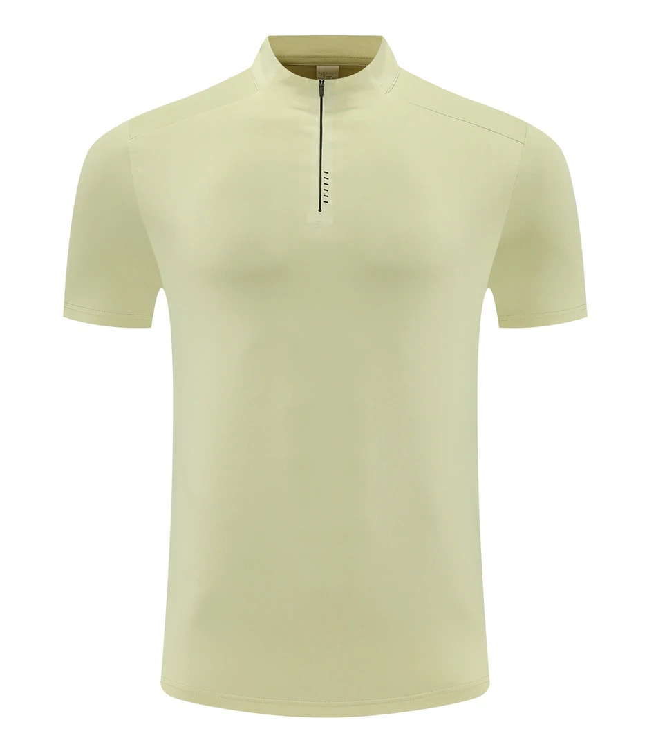 男女同款立领半拉链速干T恤商务训练健身骑行轻奢防晒短袖5308