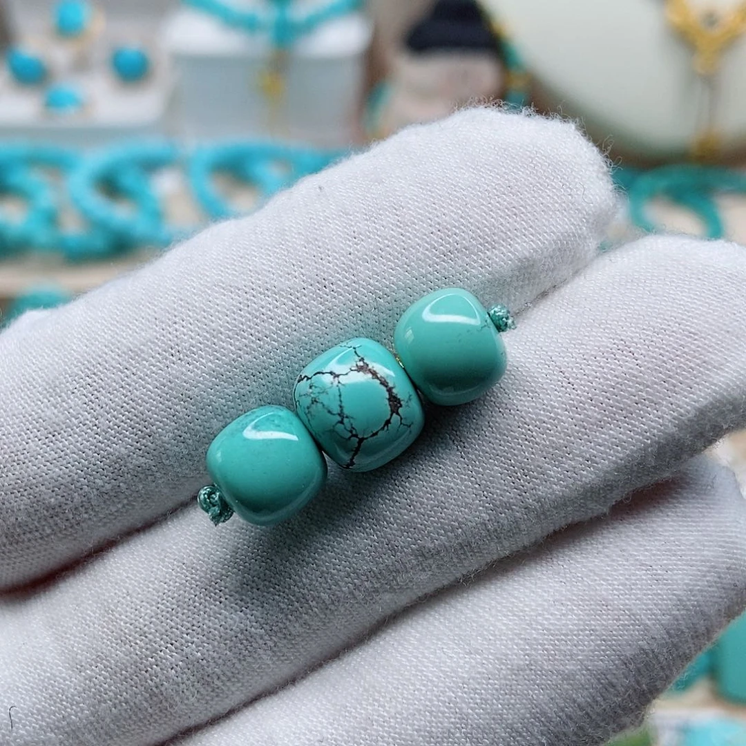 绿松石戒指银S925镶嵌