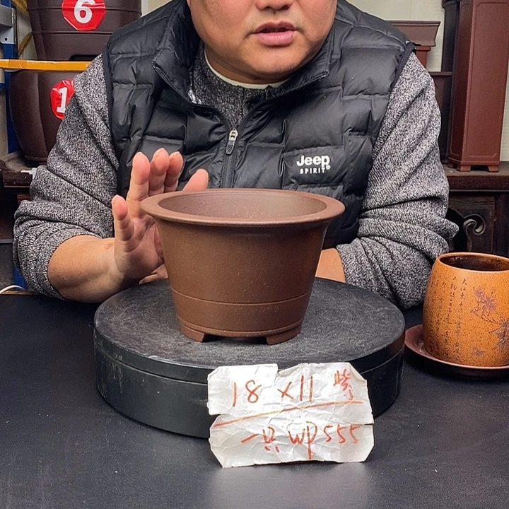紫砂花盆货号一只WP555