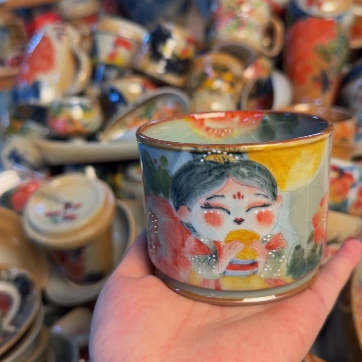 瓷片景德镇陶瓷手工手绘