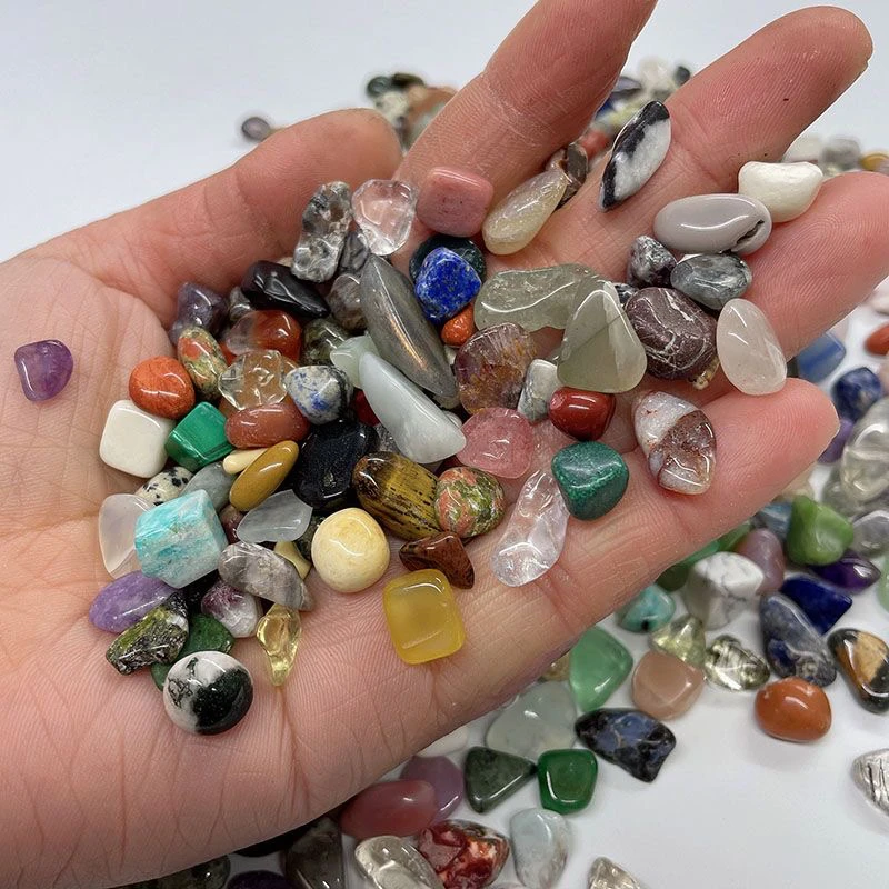 非金属仿水晶吊坠 晶世云魂天然七彩石水晶碎石供曼扎装藏消磁石