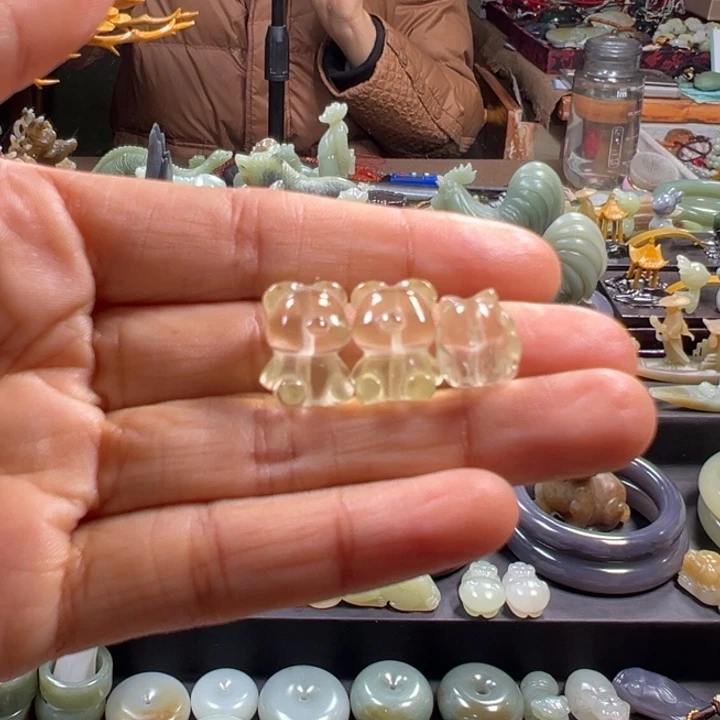 和田玉颈饰未镶嵌云**鹄