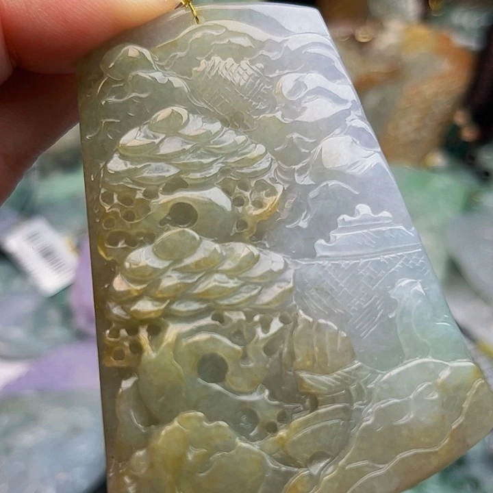 翡翠未镶嵌吊坠(不含链)