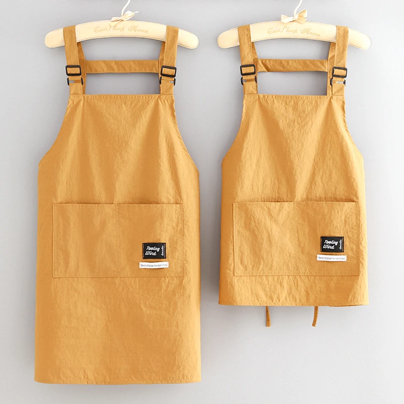 时尚防泼水围裙厨房家用定制做饭围腰男女款烘焙奶茶店工作服成人