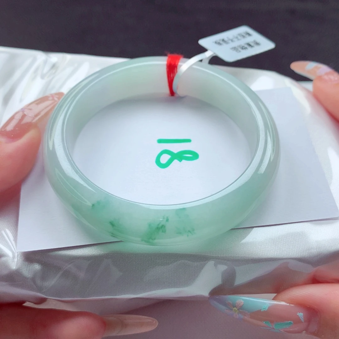 翡翠手镯未镶嵌天然缅甸翡翠A货手镯 18号