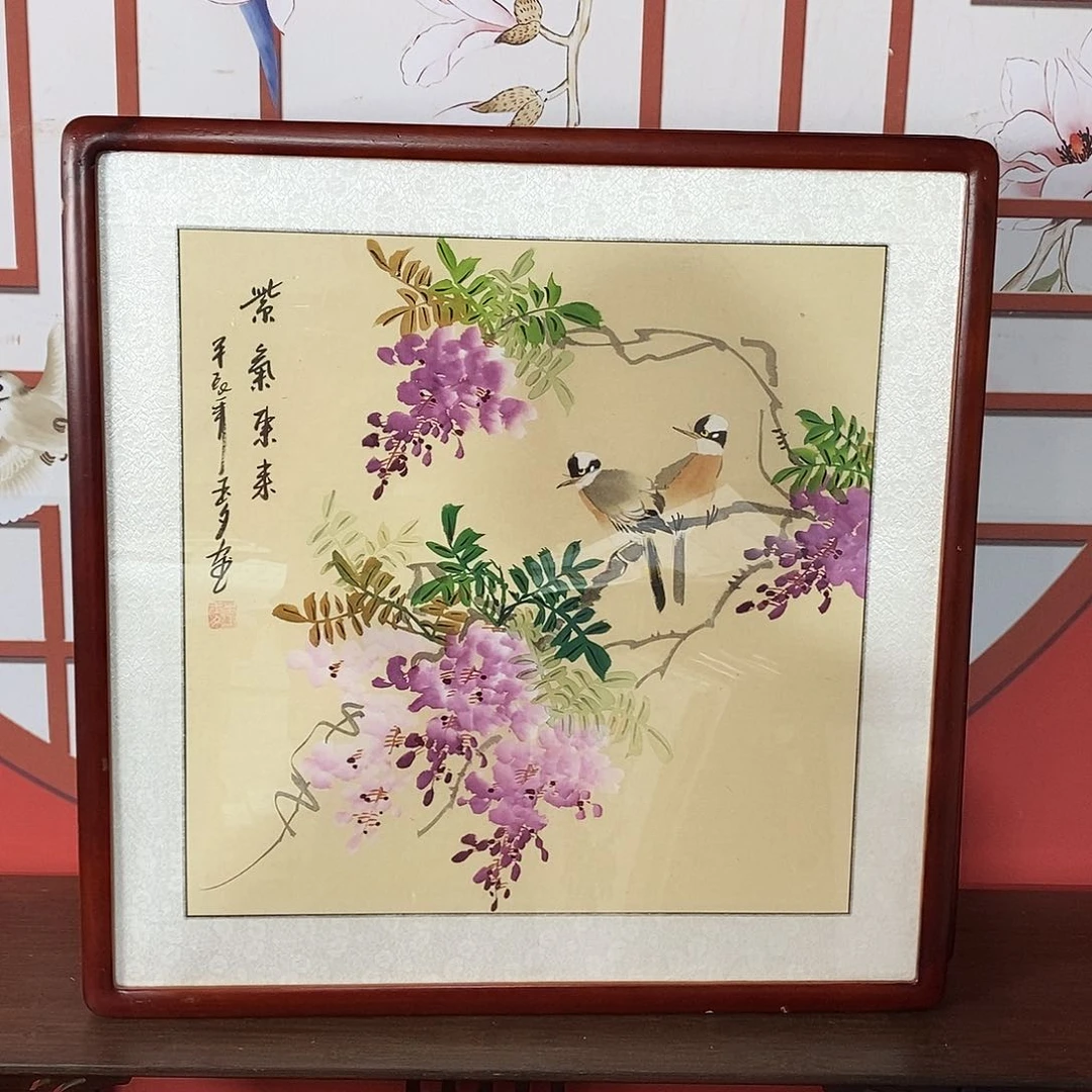 国画带框尺寸63✖️63带框包邮