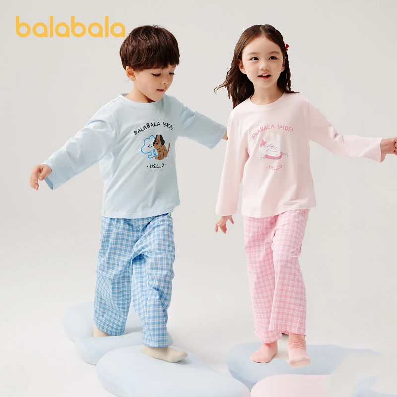 巴拉巴拉ninigogo联名儿童睡衣套装棉2025秋季家居服舒适休闲舒适