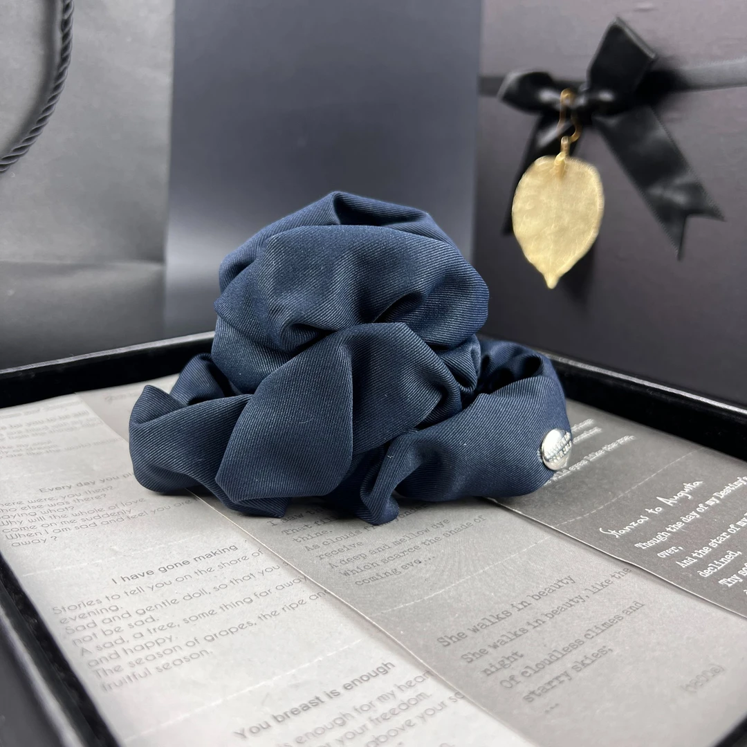 叶之秋新款深海谧蓝11cm质感云朵抓夹优雅气质简约发饰头饰