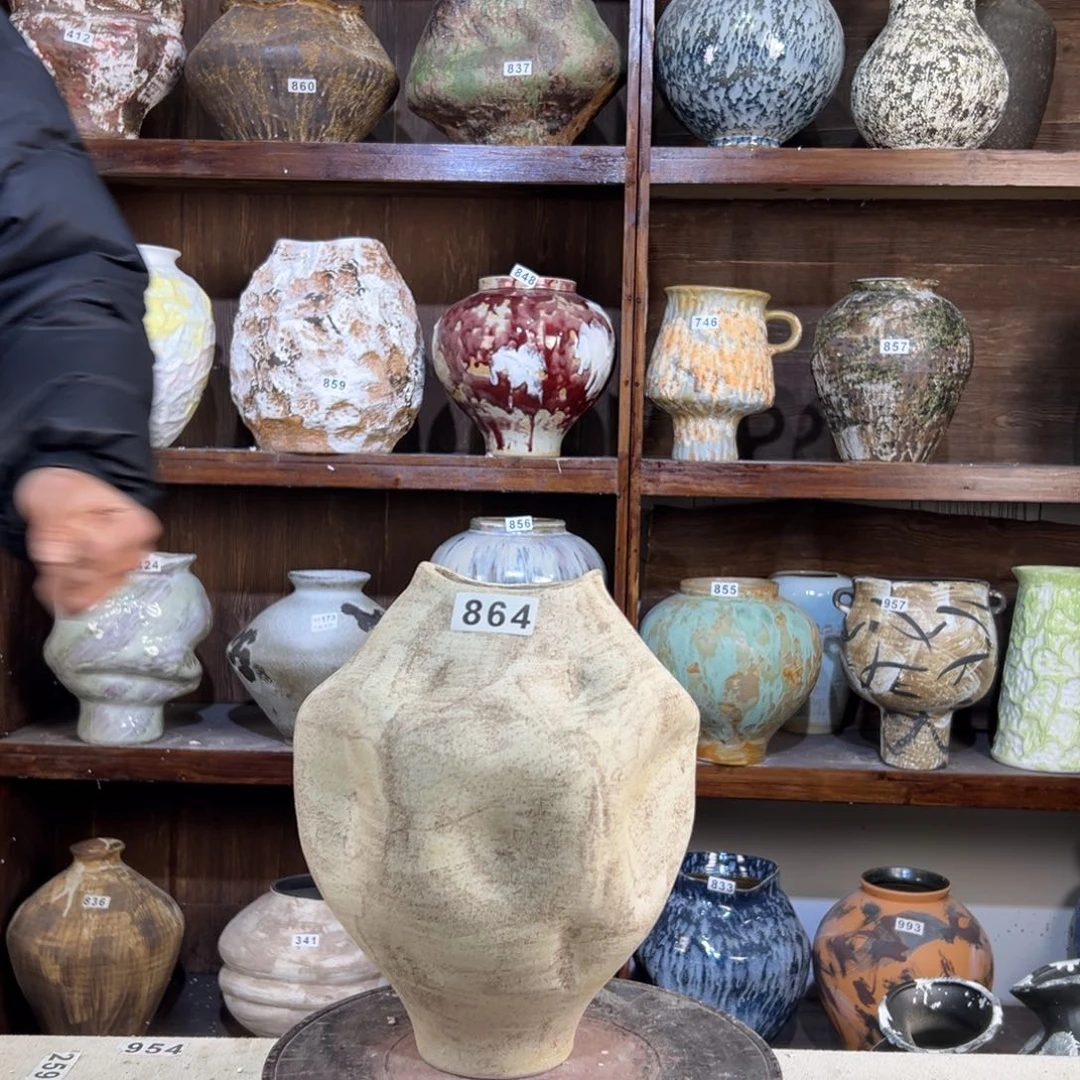 摆件864华庭街上釉彩霞浦江