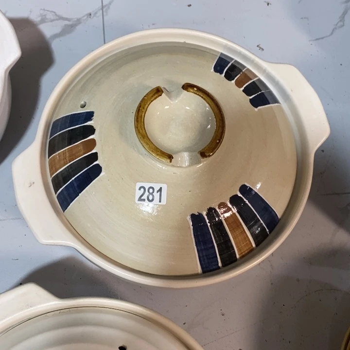 小***丽瓷片磁州窑大砂锅可干烧