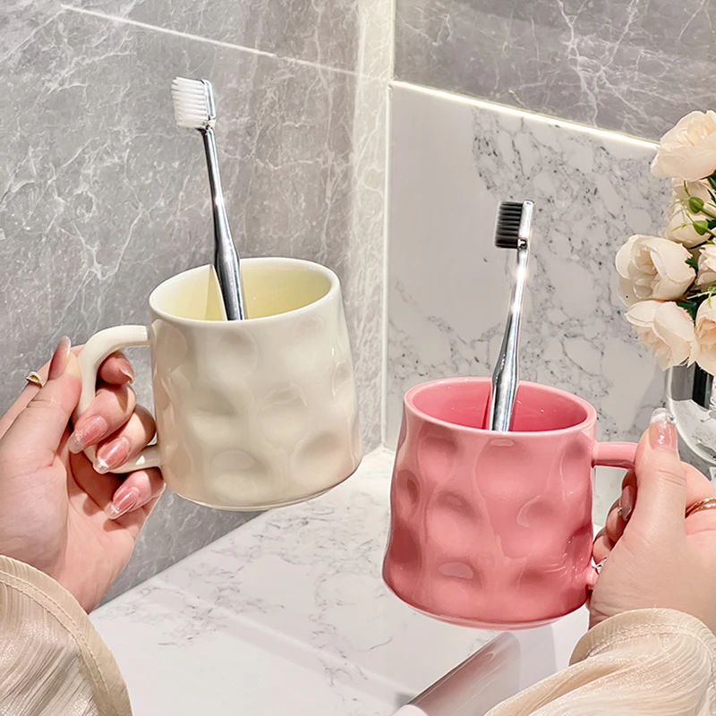 2025新款情侣漱口杯浴室轻奢陶瓷刷牙杯高颜值洗漱杯牙杯送礼一对