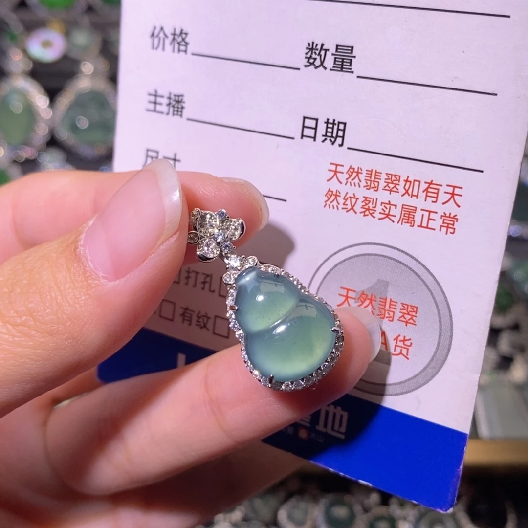 翡翠银S925镶嵌颈饰