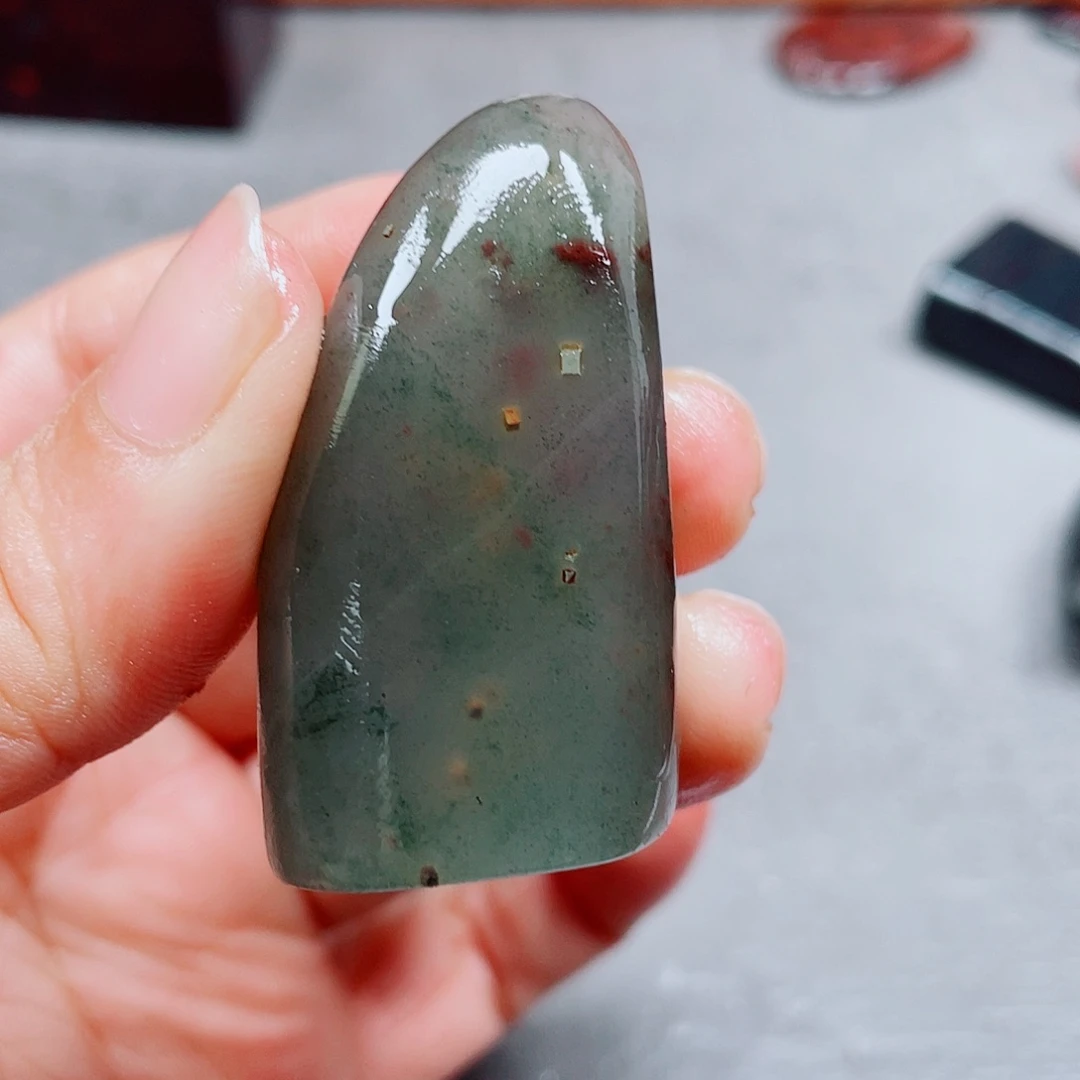 玉桂林鸡血玉印章镇尺38