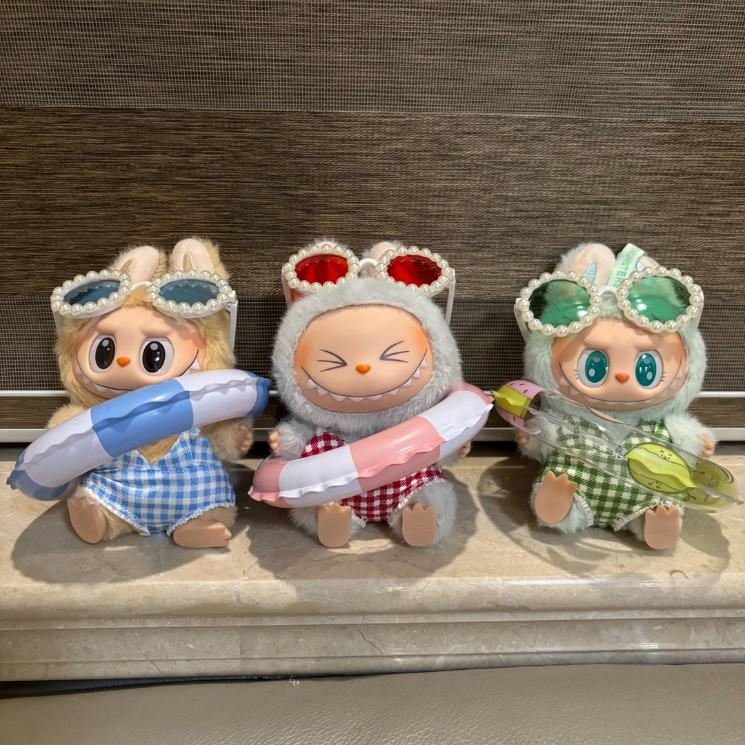 labubu一二三代坐坐派对的娃衣套装  比基尼