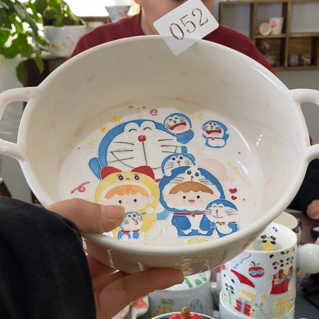 瓷片景德镇釉下彩手绘