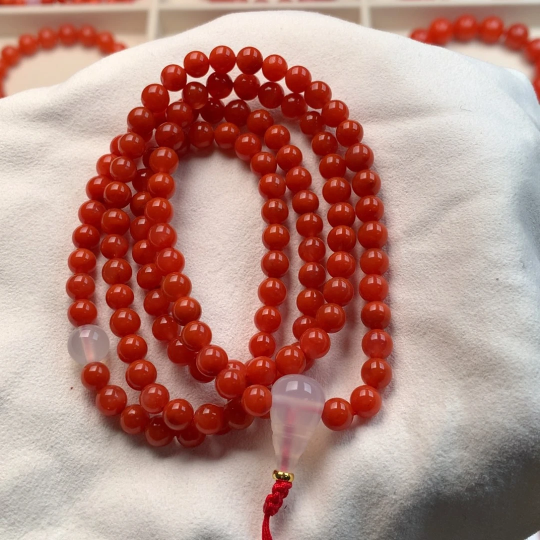 南红玛瑙未镶嵌手链保山冷水河108