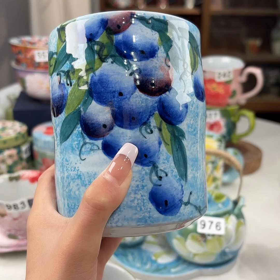 瓷片景德镇手绘高温釉下彩陶瓷茶具