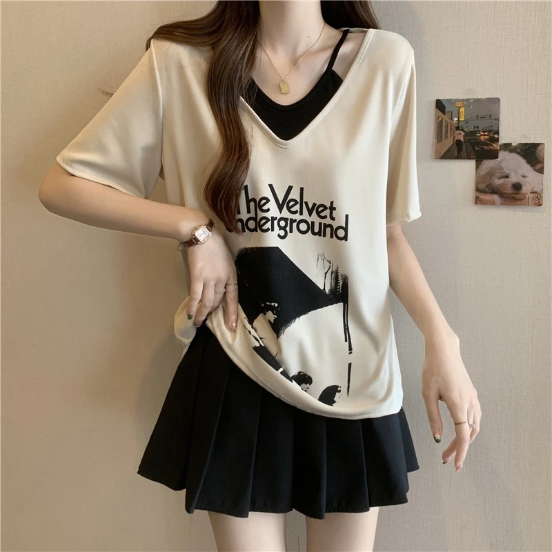 夏季薄款半身裙防静电短款撞色成人时尚洋气显瘦夏装默认厚度