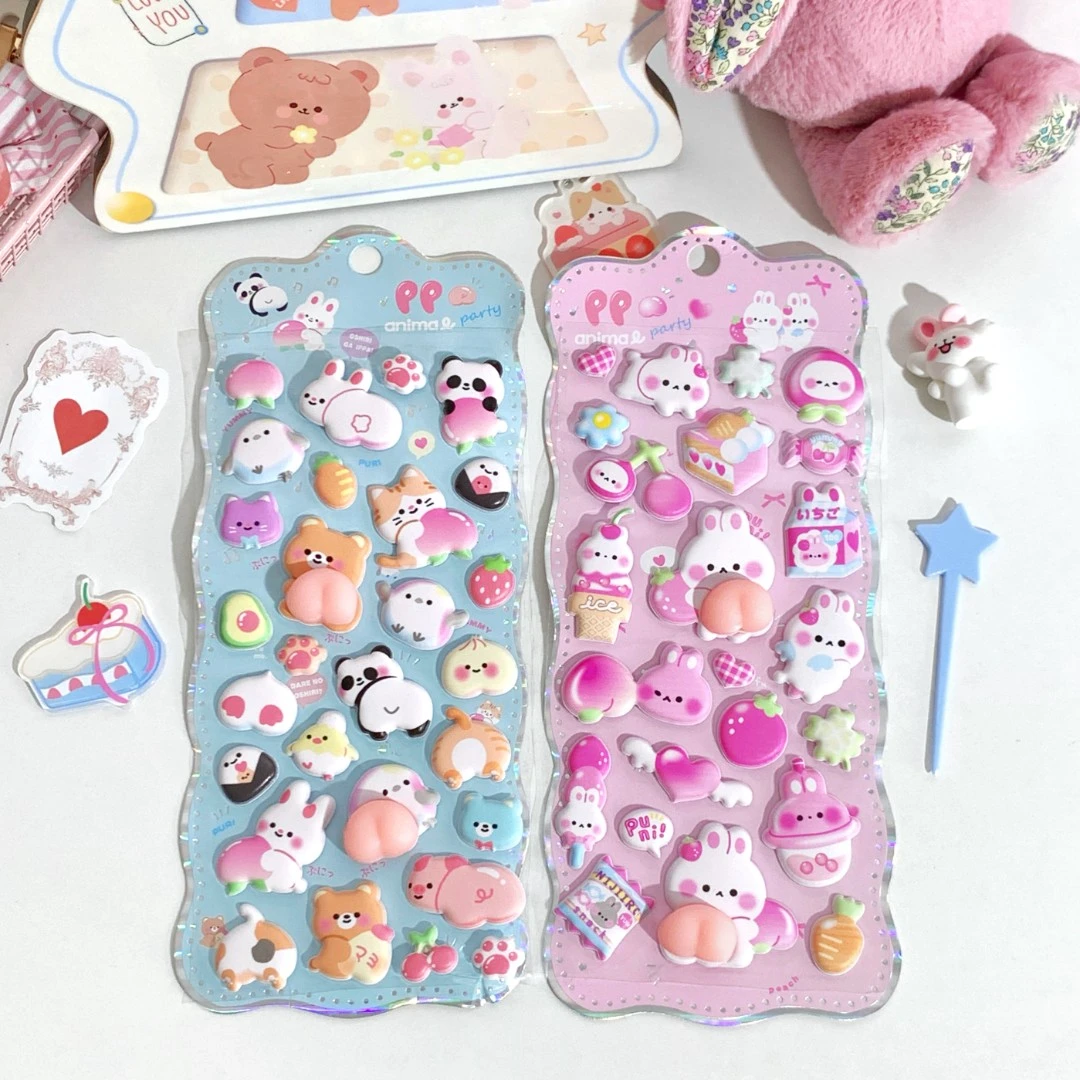 软萌屁屁贴解压捏捏乐可爱熊猫装饰diy儿童玩具宝宝礼物屁桃贴纸