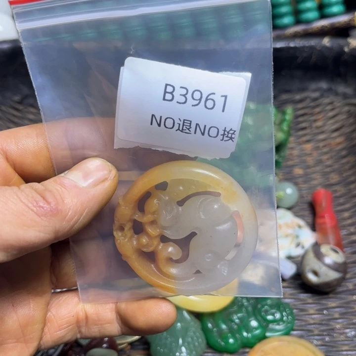 雁***客龙脊菩提吊坠工艺品b3961