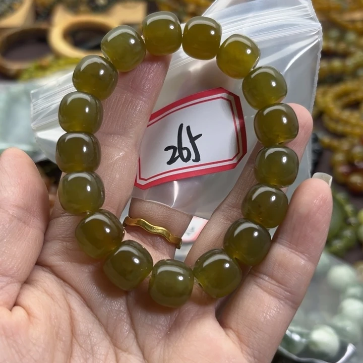 潜***子未镶嵌蛇纹石玉手链
